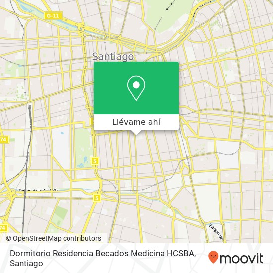 Mapa de Dormitorio Residencia Becados Medicina HCSBA