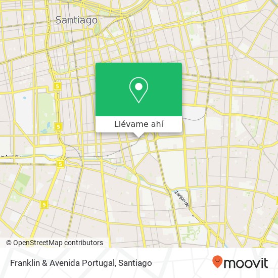 Mapa de Franklin & Avenida Portugal