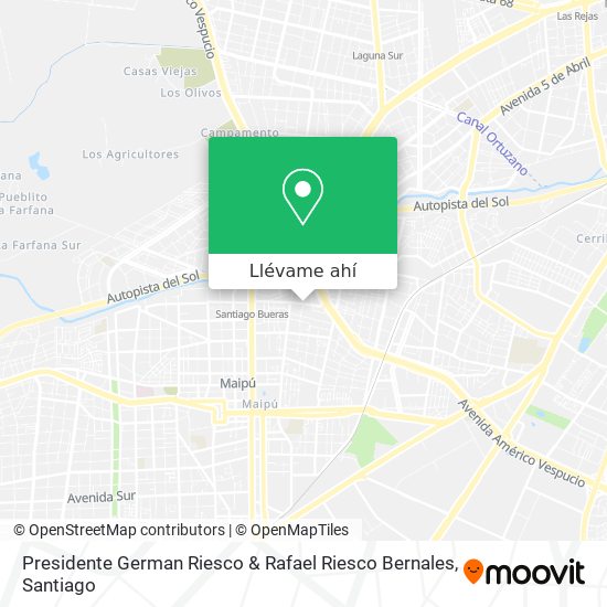 Mapa de Presidente German Riesco & Rafael Riesco Bernales