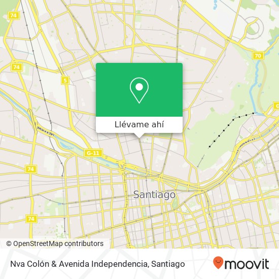Mapa de Nva Colón & Avenida Independencia