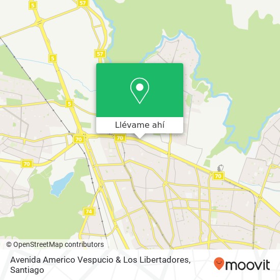 Mapa de Avenida Americo Vespucio & Los Libertadores