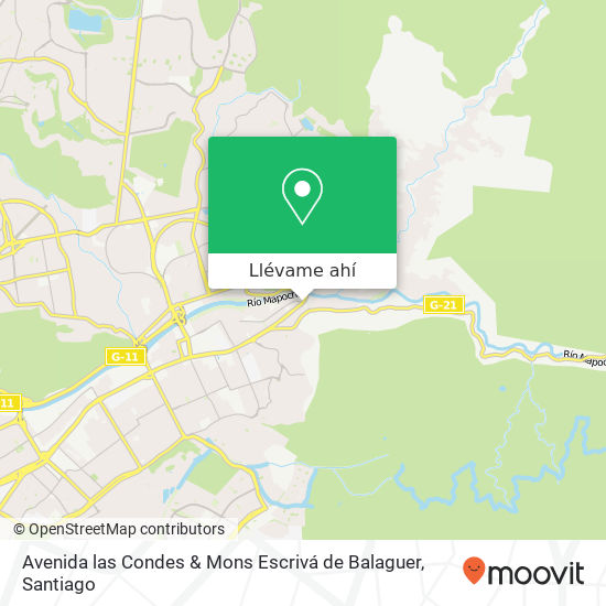 Mapa de Avenida las Condes & Mons Escrivá de Balaguer