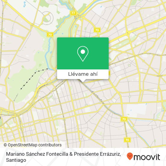 Mapa de Mariano Sánchez Fontecilla & Presidente Errázuriz