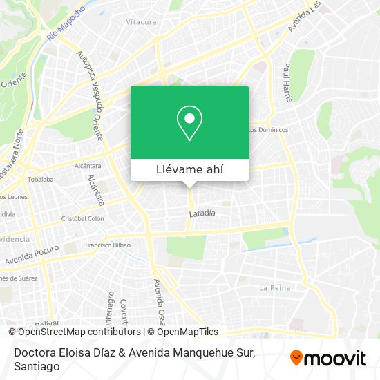 Mapa de Doctora Eloisa Díaz & Avenida Manquehue Sur