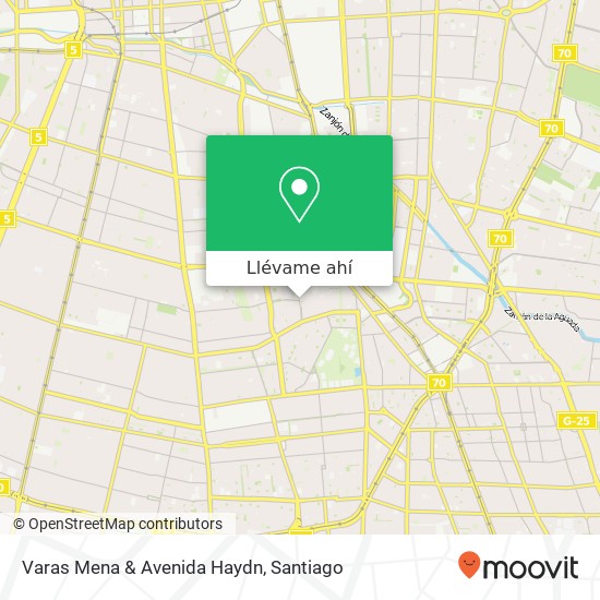 Mapa de Varas Mena & Avenida Haydn