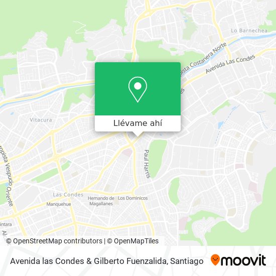 Mapa de Avenida las Condes & Gilberto Fuenzalida