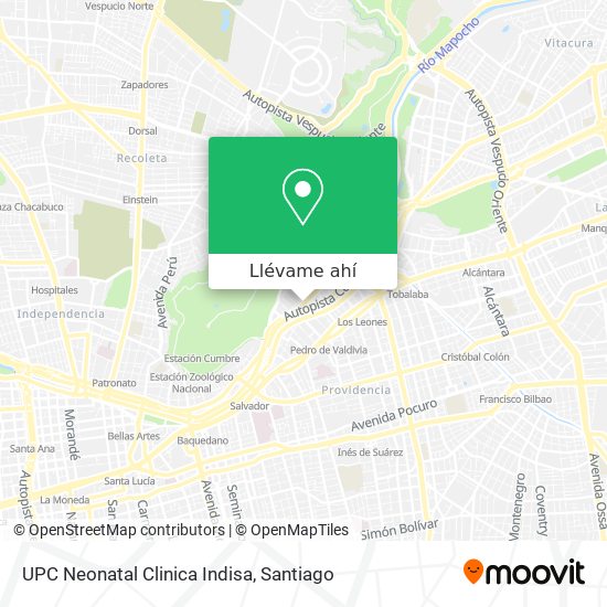 Mapa de UPC Neonatal Clinica Indisa