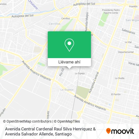 Mapa de Avenida Central Cardenal Raul Silva Henriquez & Avenida Salvador Allende