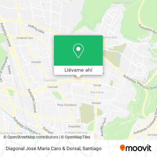 Mapa de Diagonal José María Caro & Dorsal