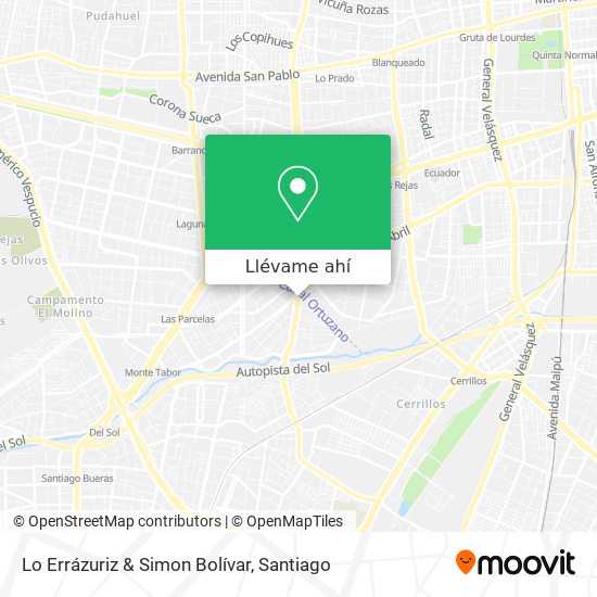 Mapa de Lo Errázuriz & Simon Bolívar
