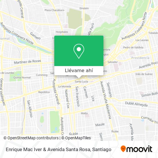 Mapa de Enrique Mac Iver & Avenida Santa Rosa