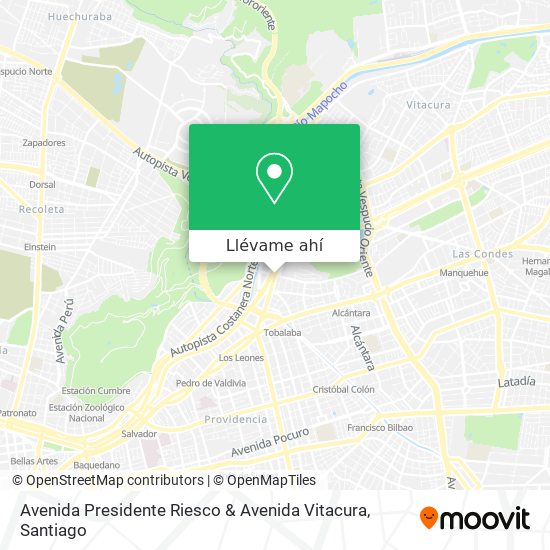 Mapa de Avenida Presidente Riesco & Avenida Vitacura