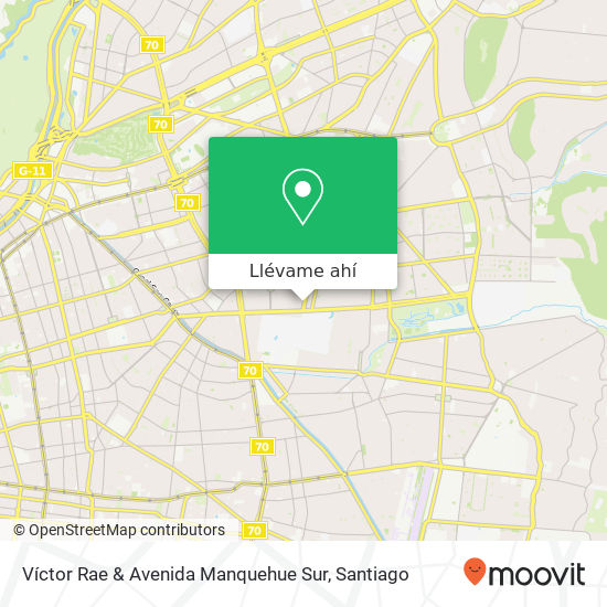 Mapa de Víctor Rae & Avenida Manquehue Sur