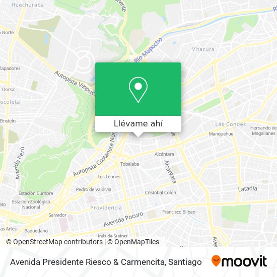 Mapa de Avenida Presidente Riesco & Carmencita