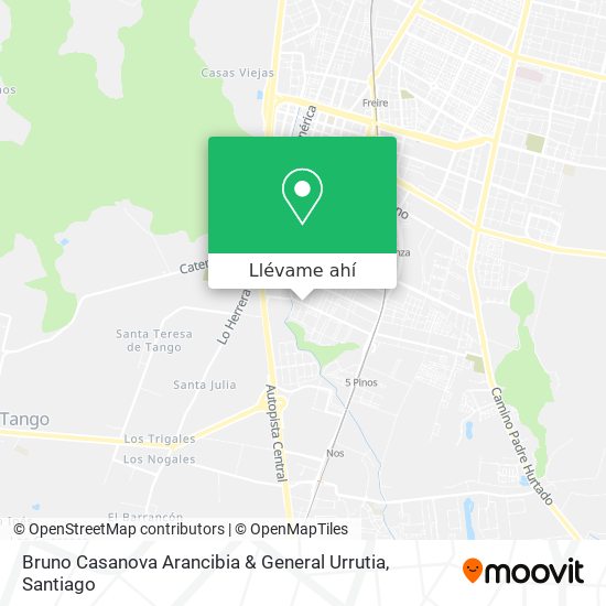 Mapa de Bruno Casanova Arancibia & General Urrutia