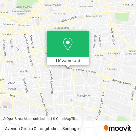 Mapa de Avenida Grecia & Longitudinal