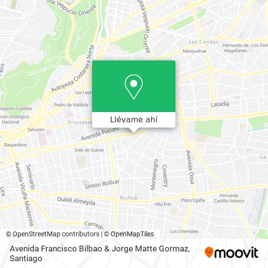 Mapa de Avenida Francisco Bilbao & Jorge Matte Gormaz