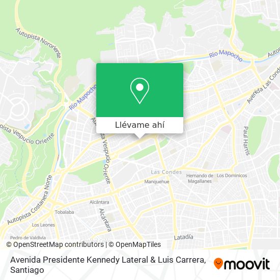 Mapa de Avenida Presidente Kennedy Lateral & Luis Carrera