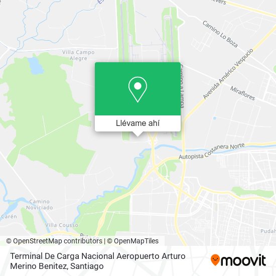 Mapa de Terminal De Carga Nacional Aeropuerto Arturo Merino Benitez