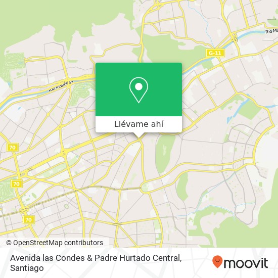 Mapa de Avenida las Condes & Padre Hurtado Central