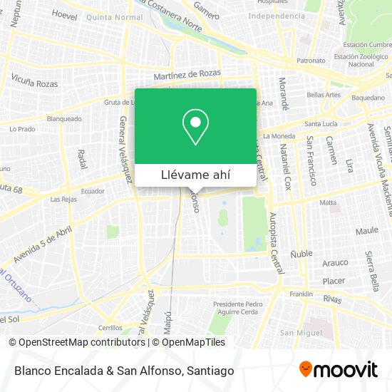 Mapa de Blanco Encalada & San Alfonso