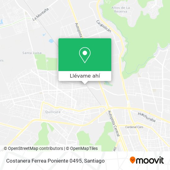 Mapa de Costanera Ferrea Poniente 0495