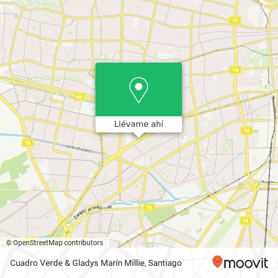 Mapa de Cuadro Verde & Gladys Marín Millie