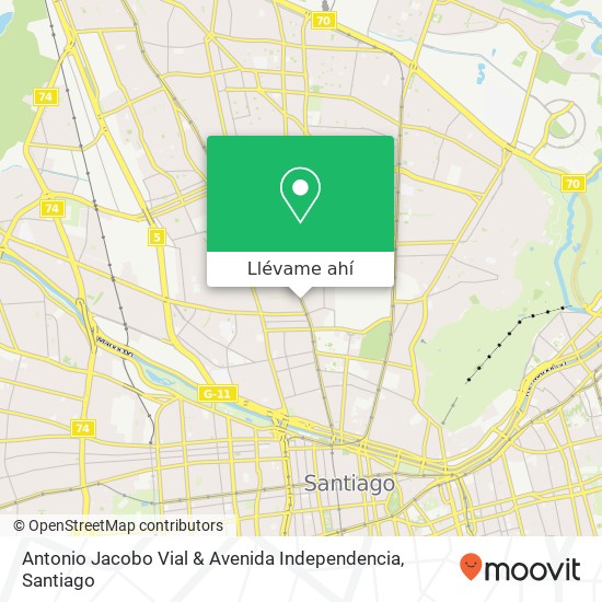 Mapa de Antonio Jacobo Vial & Avenida Independencia