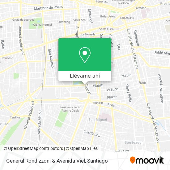 Mapa de General Rondizzoni & Avenida Viel