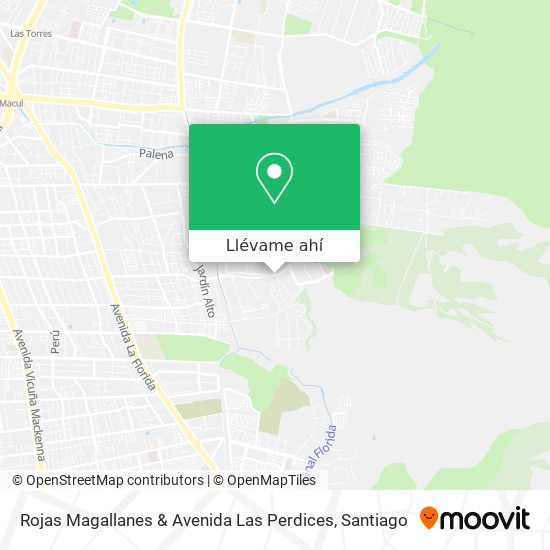 Mapa de Rojas Magallanes & Avenida Las Perdices