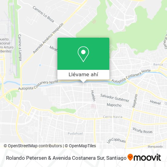 Mapa de Rolando Petersen & Avenida Costanera Sur