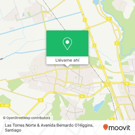 Mapa de Las Torres Norte & Avenida Bernardo O'Higgins