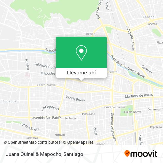 Mapa de Juana Quinel & Mapocho