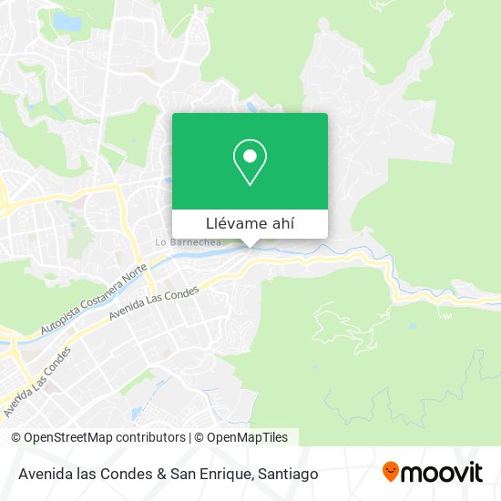 Mapa de Avenida las Condes & San Enrique