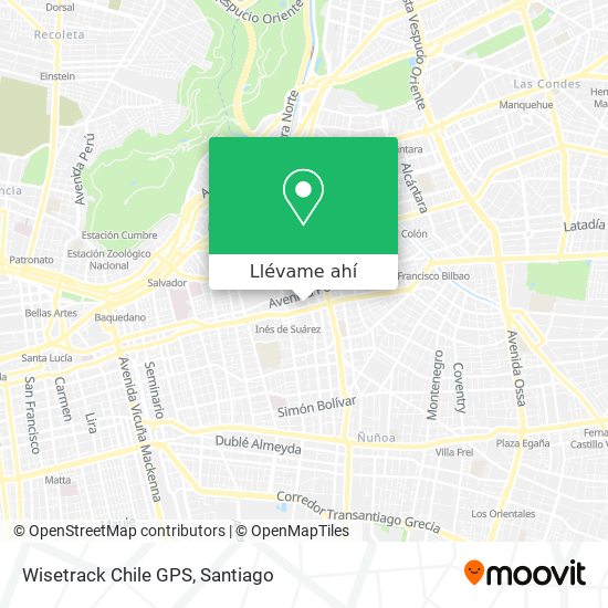 Mapa de Wisetrack Chile GPS