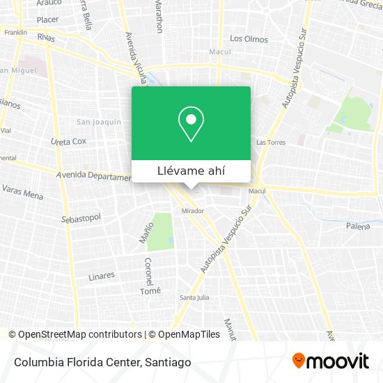 Mapa de Columbia Florida Center