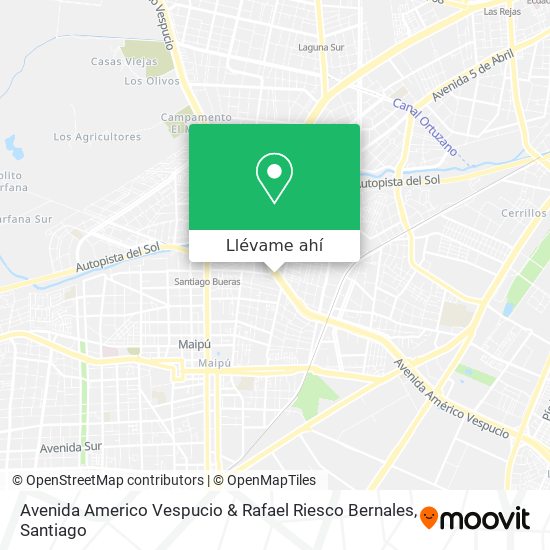 Mapa de Avenida Americo Vespucio & Rafael Riesco Bernales