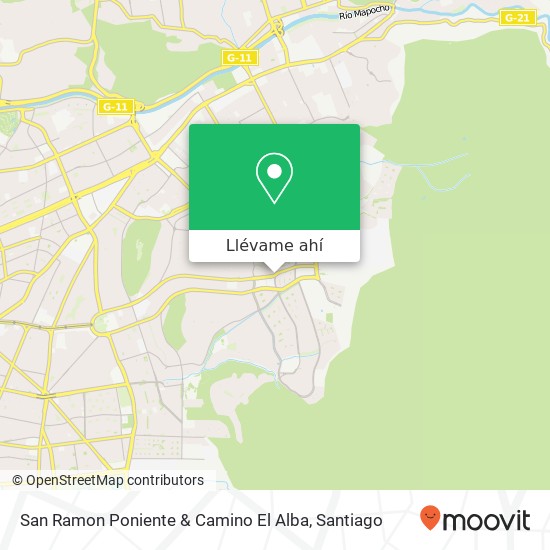 Mapa de San Ramon Poniente & Camino El Alba