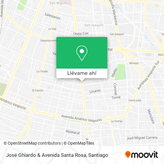 Mapa de José Ghiardo & Avenida Santa Rosa