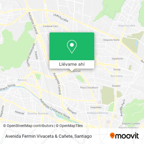 Mapa de Avenida Fermín Vivaceta & Cañete