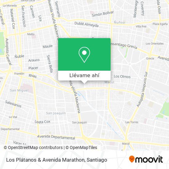 Mapa de Los Plátanos & Avenida Marathon