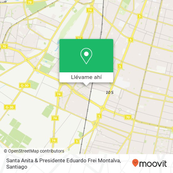 Mapa de Santa Anita & Presidente Eduardo Frei Montalva