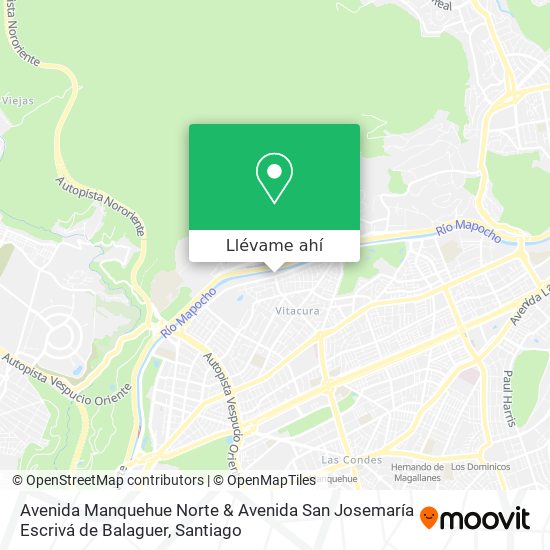 Mapa de Avenida Manquehue Norte & Avenida San Josemaría Escrivá de Balaguer