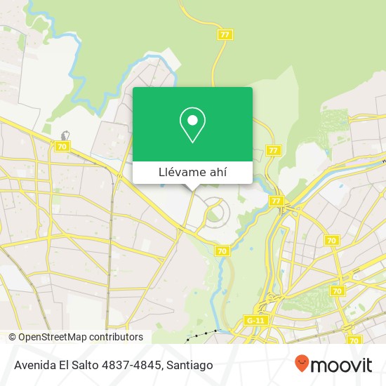 Mapa de Avenida El Salto 4837-4845