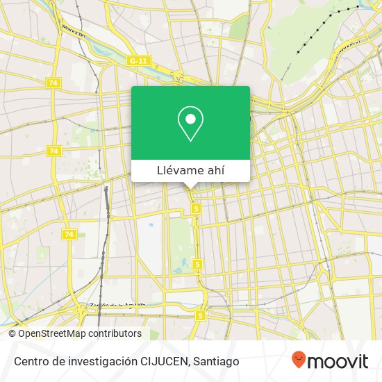 Mapa de Centro de investigación CIJUCEN