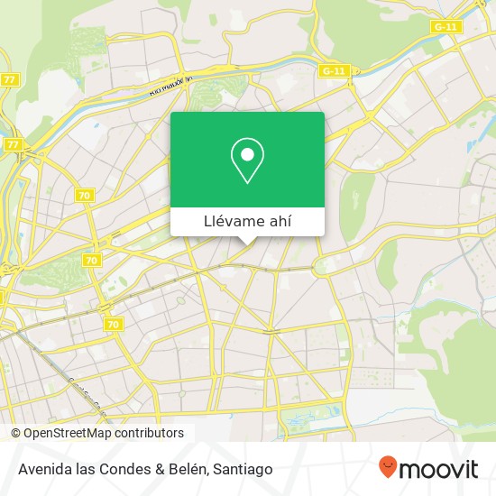 Mapa de Avenida las Condes & Belén