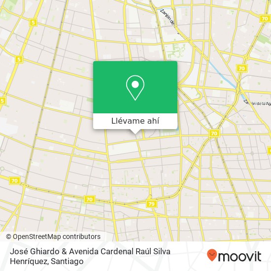 Mapa de José Ghiardo & Avenida Cardenal Raúl Silva Henríquez