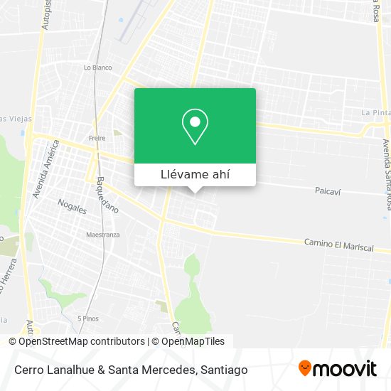 Mapa de Cerro Lanalhue & Santa Mercedes