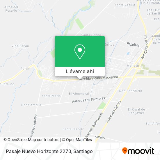 Mapa de Pasaje Nuevo Horizonte 2270