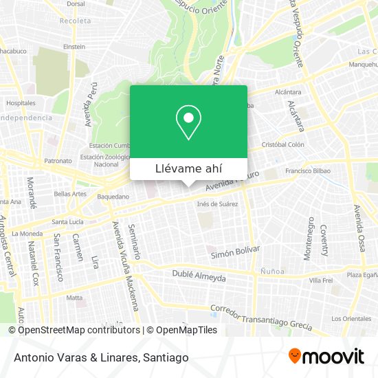 Mapa de Antonio Varas & Linares